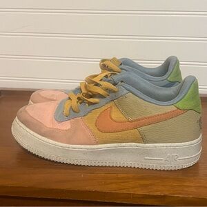 Nike Air Force 1 Low LV8 Next Nature Sun Club Multicolor Suede Nikes Size 7Y